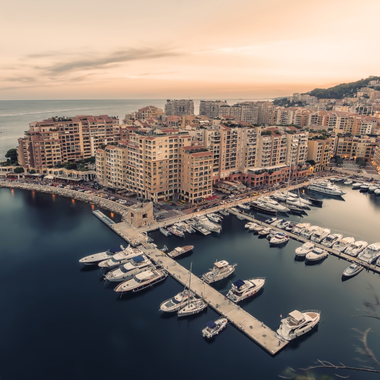 Fontvieille district in Monaco principality